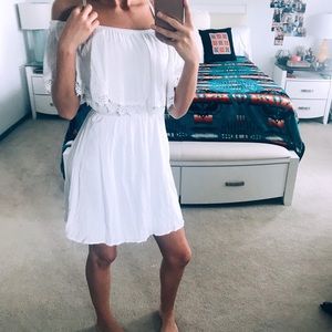 Boho white dress.